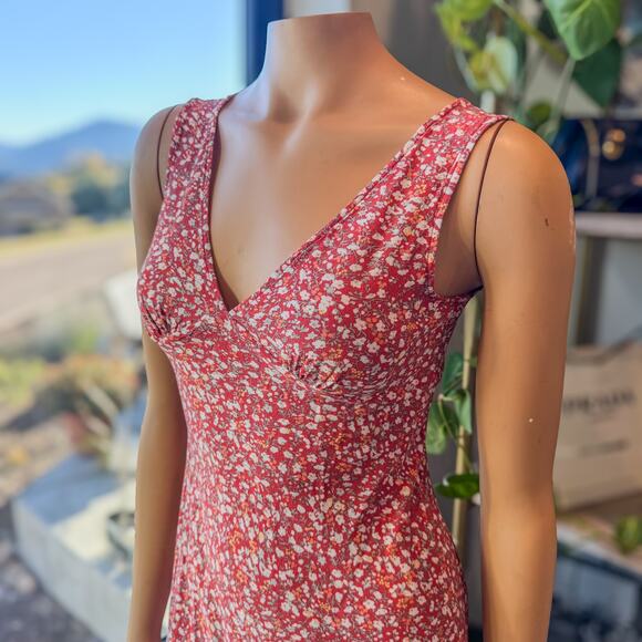 Rails Audrina Midi Dress in Red Ditsy, Feminine, Sleeveless, Women's Small - Picture 4 of 13